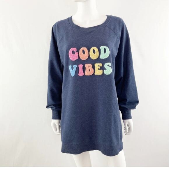 Wildfox Good Vibes Oversized Sweatshirt NWT - Picture 3 of 10